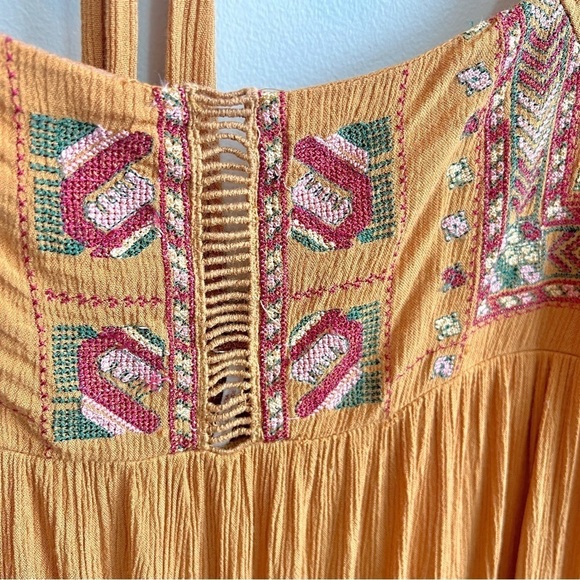 Free People Rhiannon Embroidered Mini Dress Long Sleeve - Picture 4 of 9